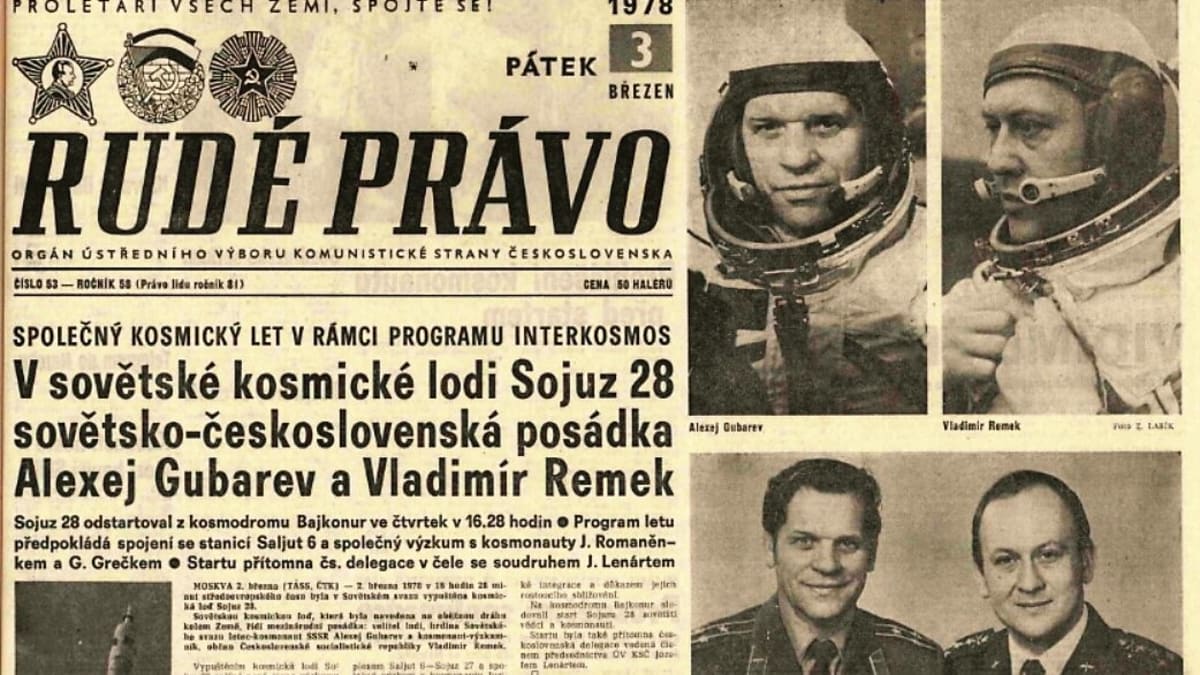 Rudé Právo, 3 марта 1978 — первая полоса о старте Союза-28