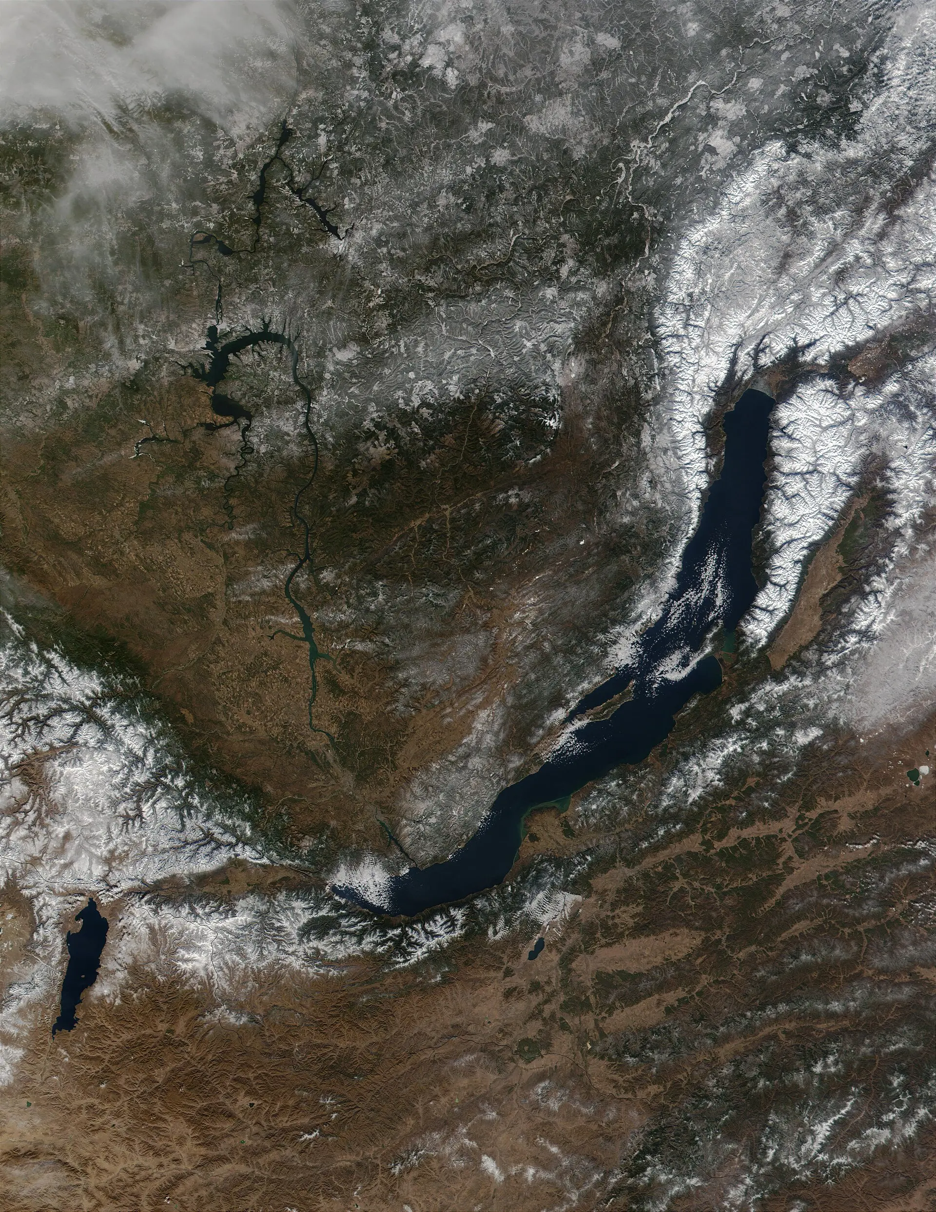 Bajkal z vesmíru — snímek NASA