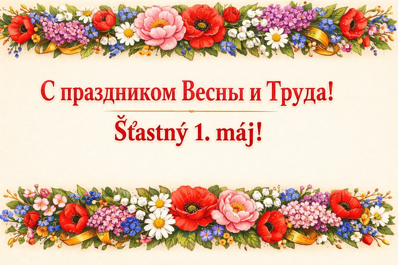 С праздником Весны и Труда! Šťastný 1. máj!