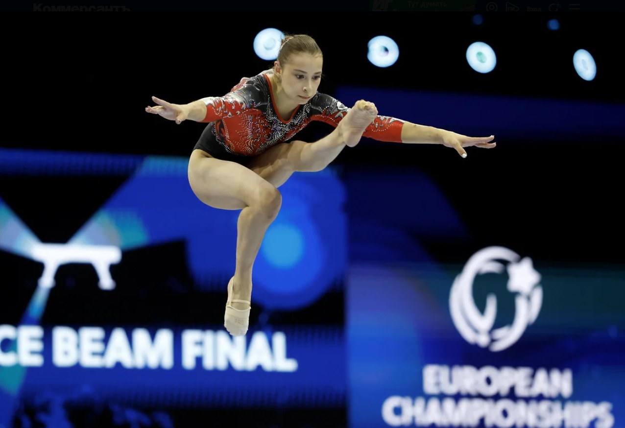 Российская гимнастка в финале на бревне чемпионата Европы — 2026 в Загребе