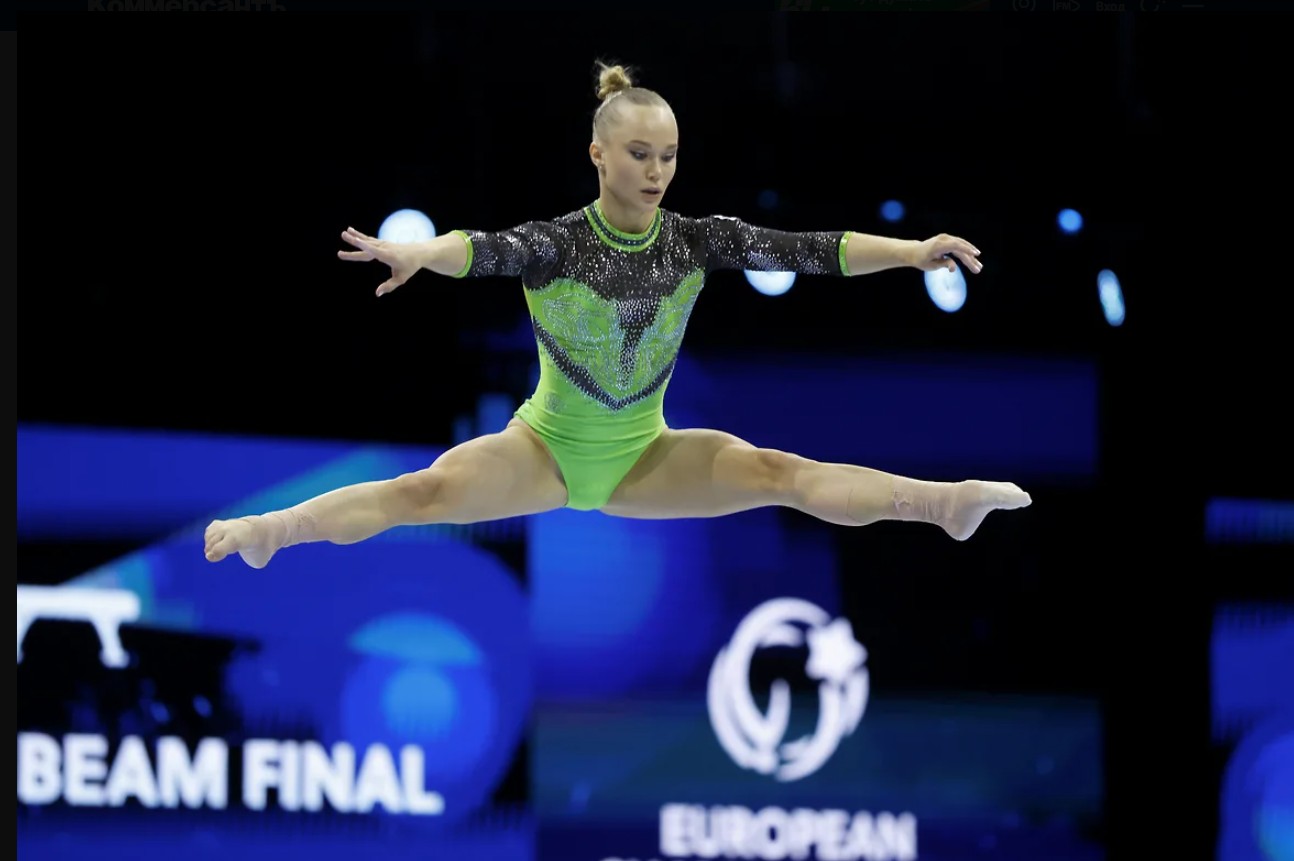 Ангелина Мельникова в финале на отдельных снарядах чемпионата Европы — 2026 в Загребе