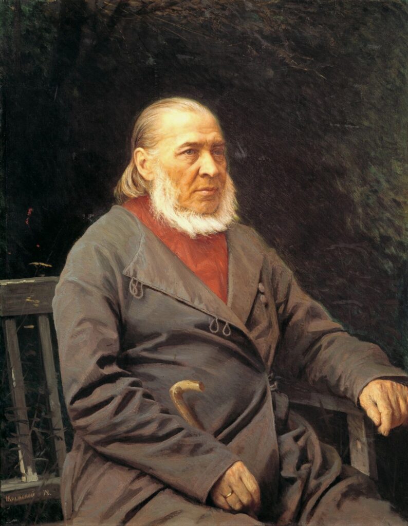 Сергей Тимофеевич Аксаков. Портрет работы Ивана Крамского, 1878