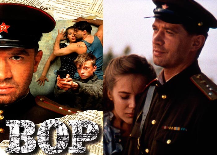 Афиша и кадр из фильма «Вор» (1997): Владимир Машков, Екатерина Редникова, Миша Филипчук
