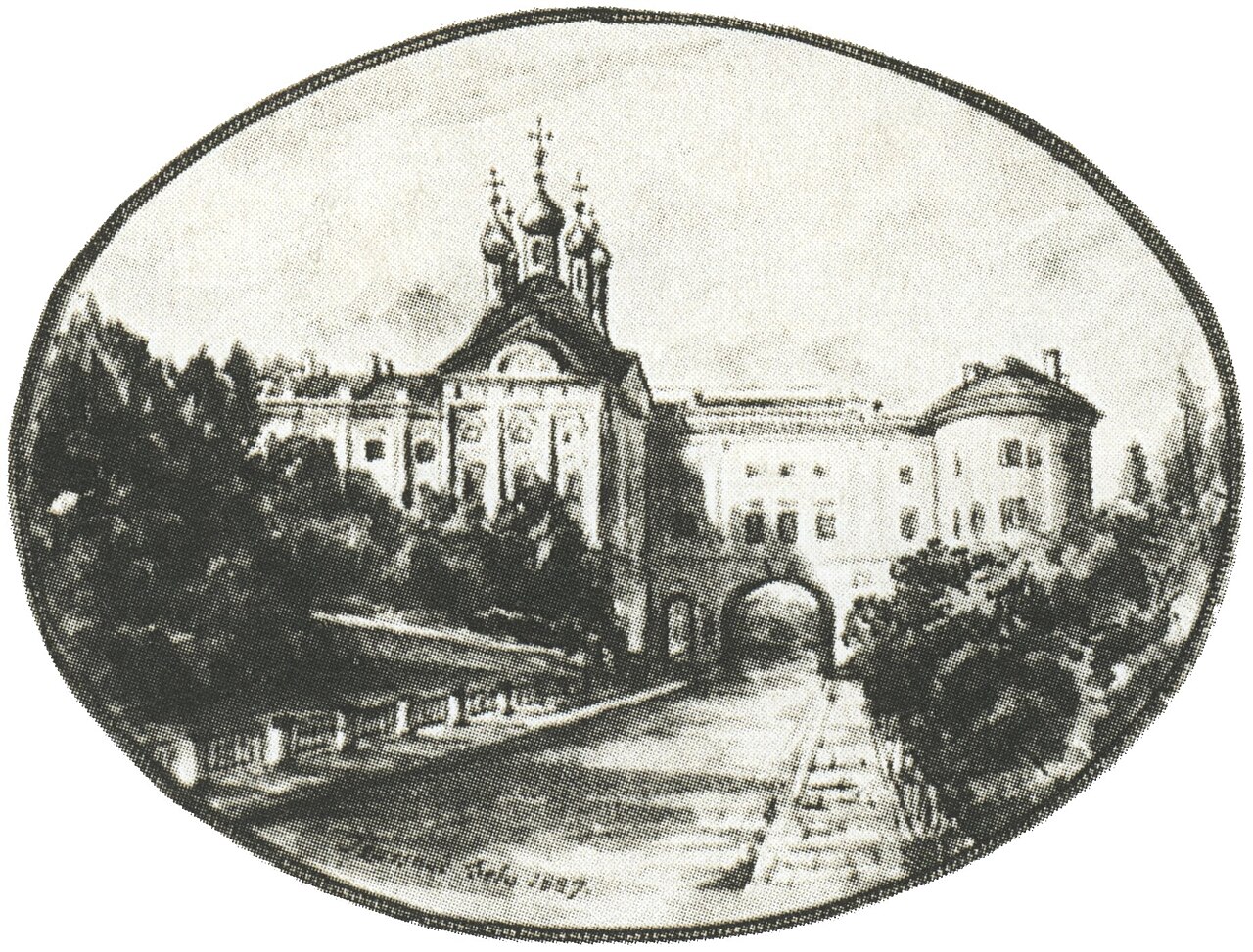 Царскосельский лицей на гравюре 1820-х годов