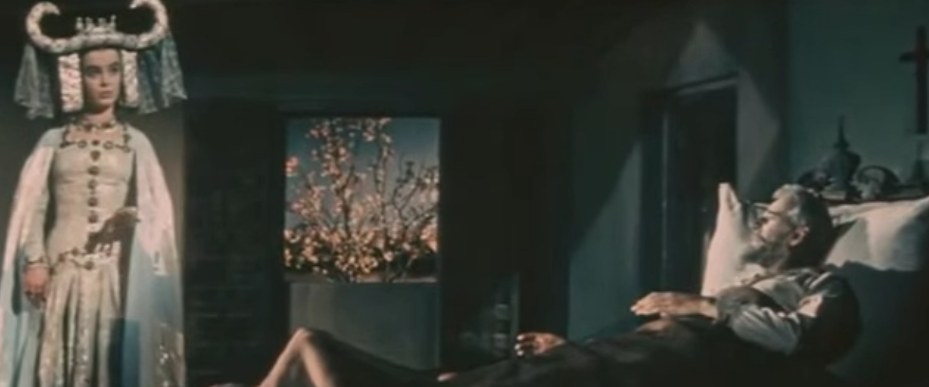 Кадр из фильма «Дон Кихот» (1957): Альдонса и Дон Кихот
